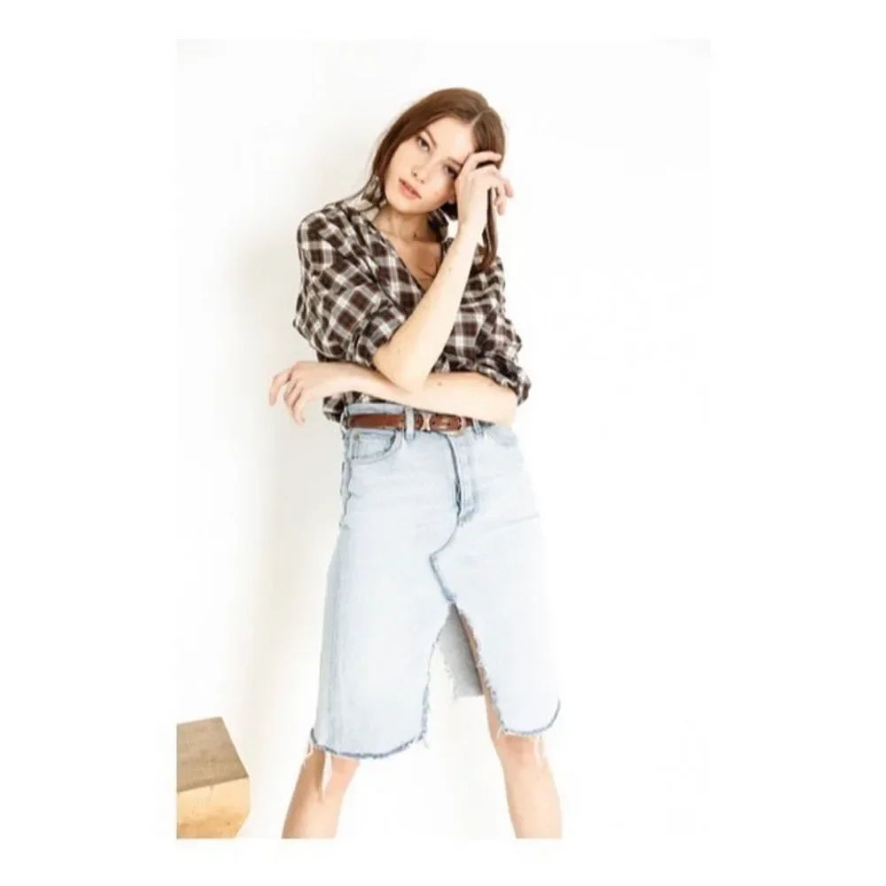 A Shirt Thing Penelope Plaid Shirt in Espresso